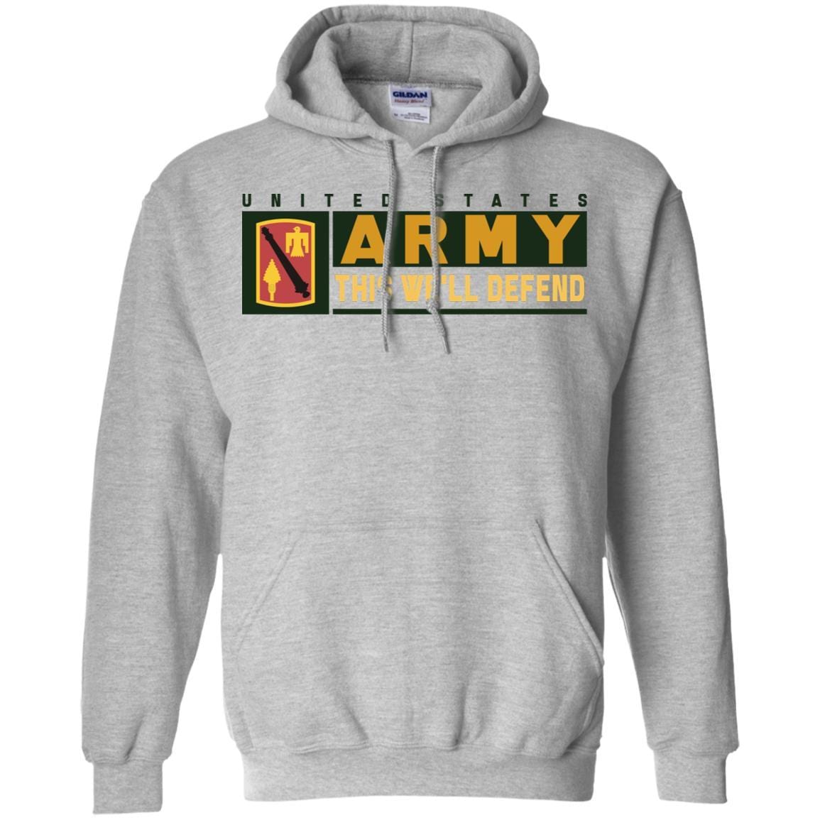 US Army 45 FIRES BRIGADE- This We'll Defend T-Shirt On Front For Men-TShirt-Army-Veterans Nation