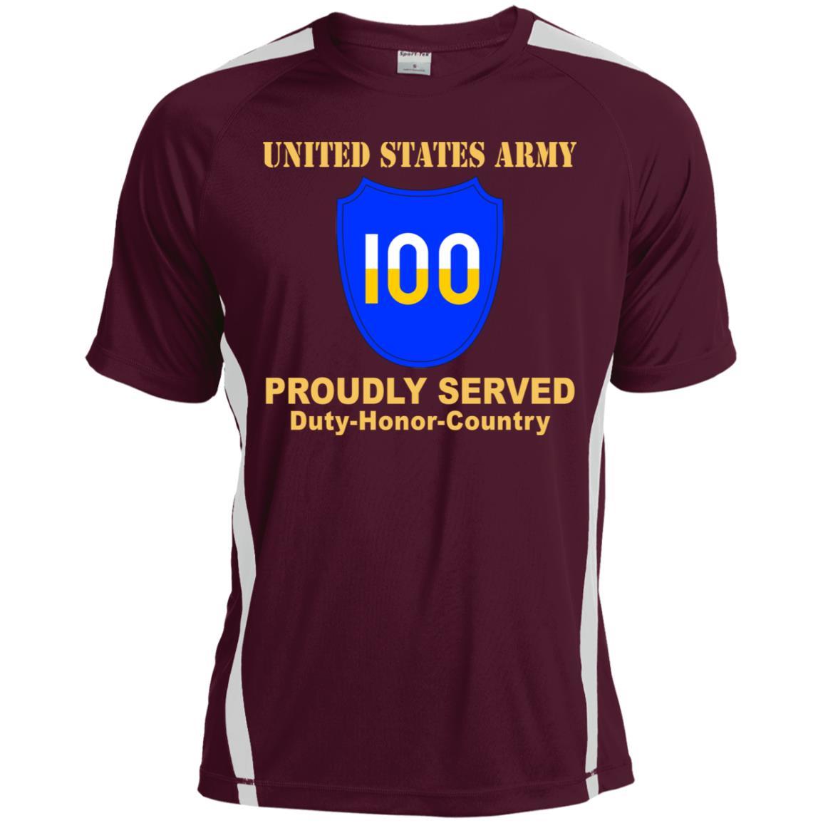 US ARMY 100TH TRAINING DIVISION - Proudly Served T-Shirt On Front For Men-TShirt-Army-Veterans Nation