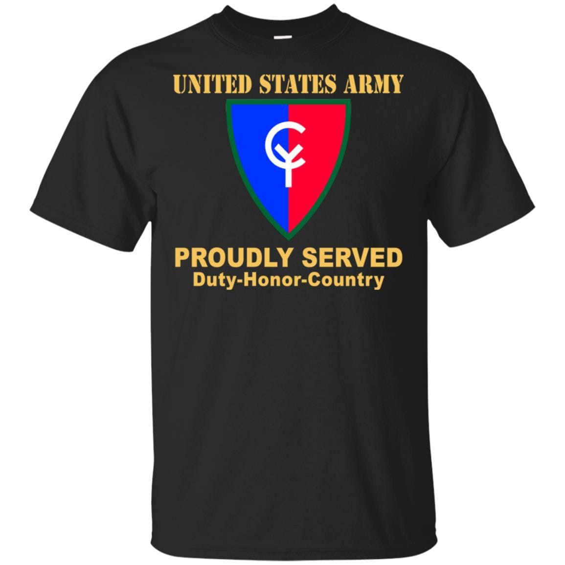 US ARMY 38TH INFANTRY DIVISION- Proudly Served T-Shirt On Front For Men-TShirt-Army-Veterans Nation