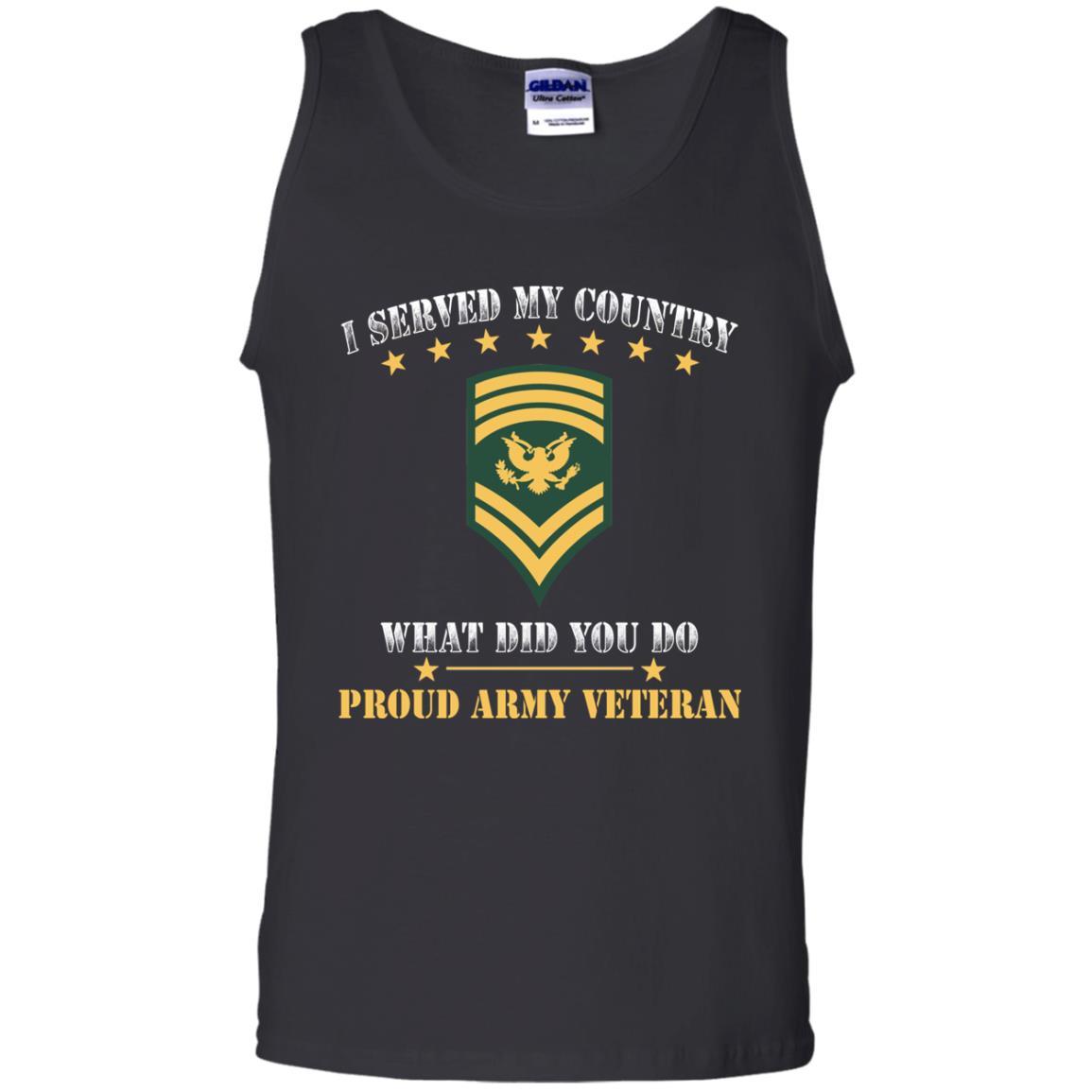 US Army E-9 SPC E9 Specialist Ranks Men Front T Shirt - Proud US Army Veteran-TShirt-Army-Veterans Nation