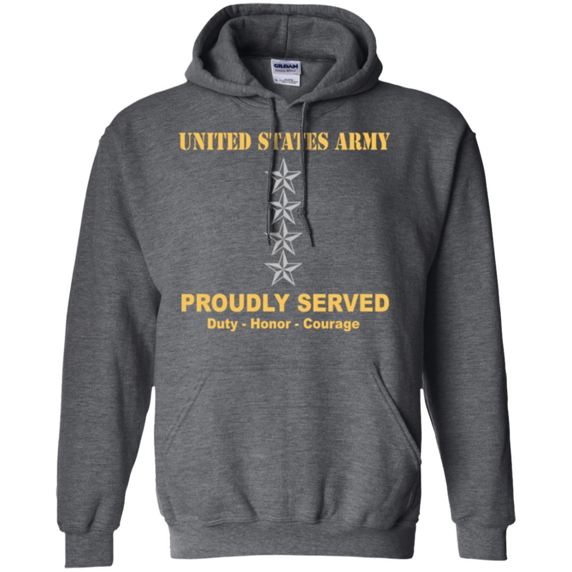 US Army O-10 General O10 GEN General Officer Ranks Men Front Shirt US Army Rank-TShirt-Army-Veterans Nation
