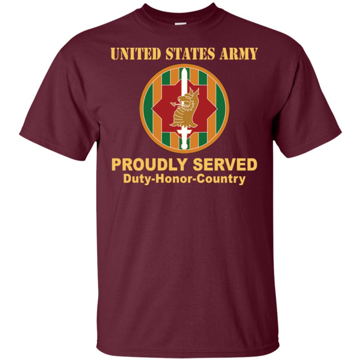 US ARMY 89TH MILITARY POLICE BRIGADE - Proudly Served T-Shirt On Front For Men-TShirt-Army-Veterans Nation