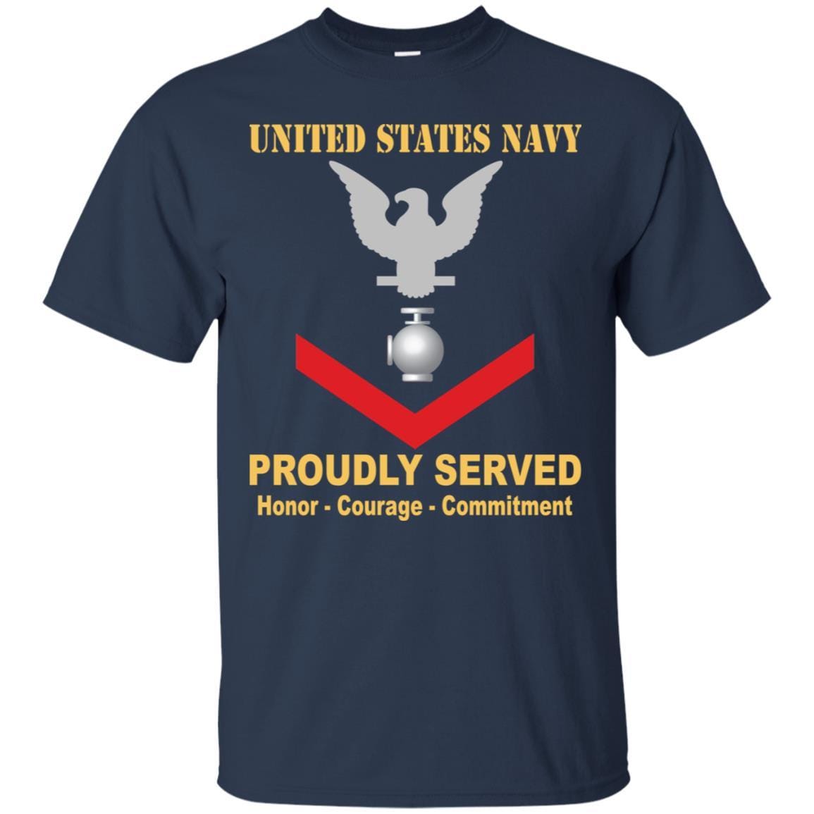 Navy Utilitiesman Navy UT E-4 Rating Badges Proudly Served T-Shirt For Men On Front-TShirt-Navy-Veterans Nation