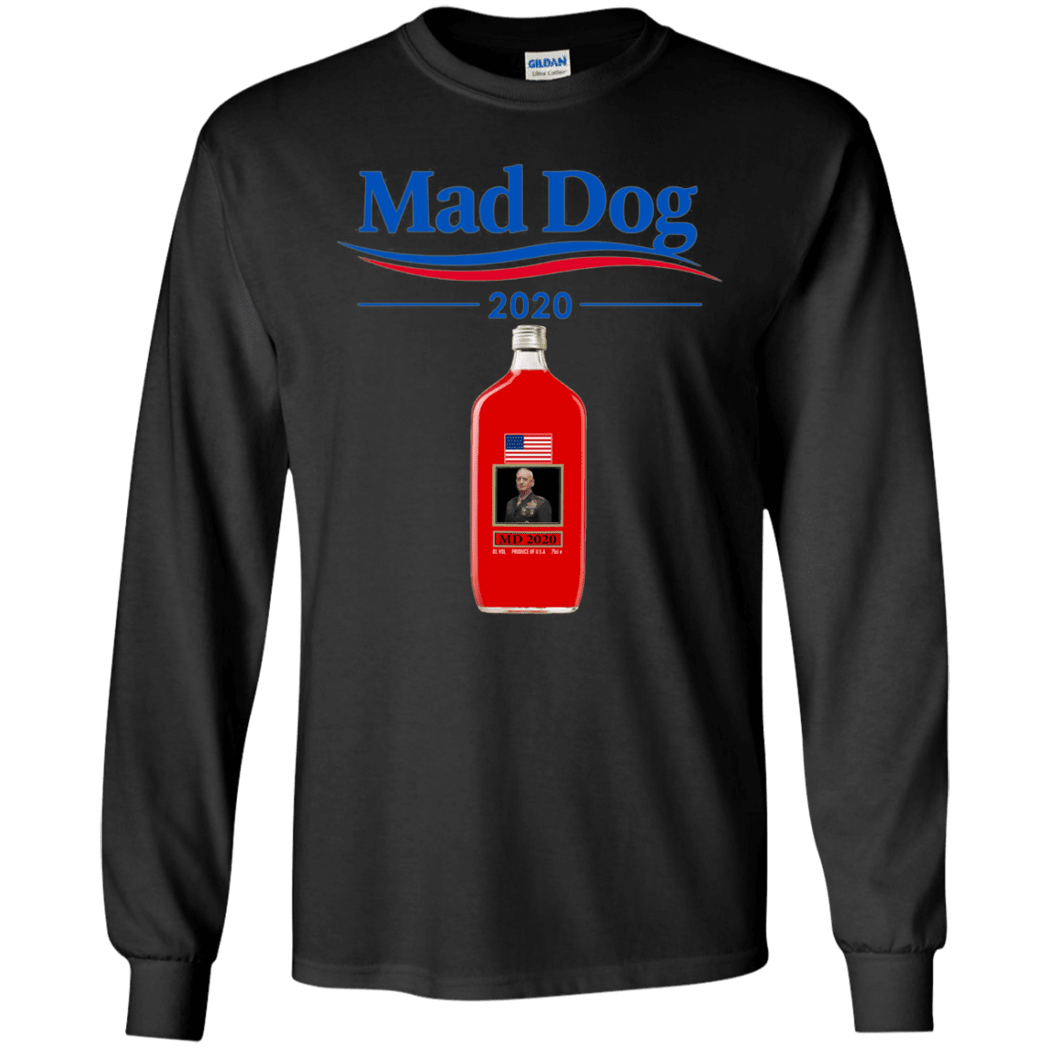 Military T-Shirt "Funny Mad Dog 2020 Red Men" Front-TShirt-General-Veterans Nation