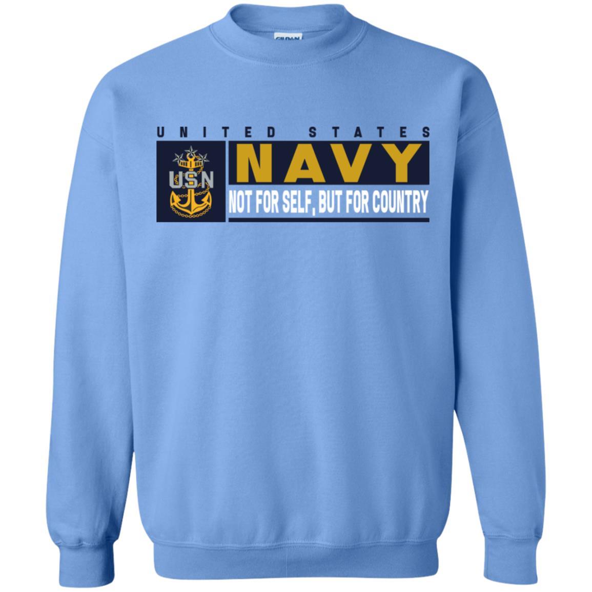 US Navy E-9 Master Chief Petty Officer Of The Navy MCPON Not For Self, But For Country Long Sleeve - Pullover Hoodie-TShirt-Navy-Veterans Nation
