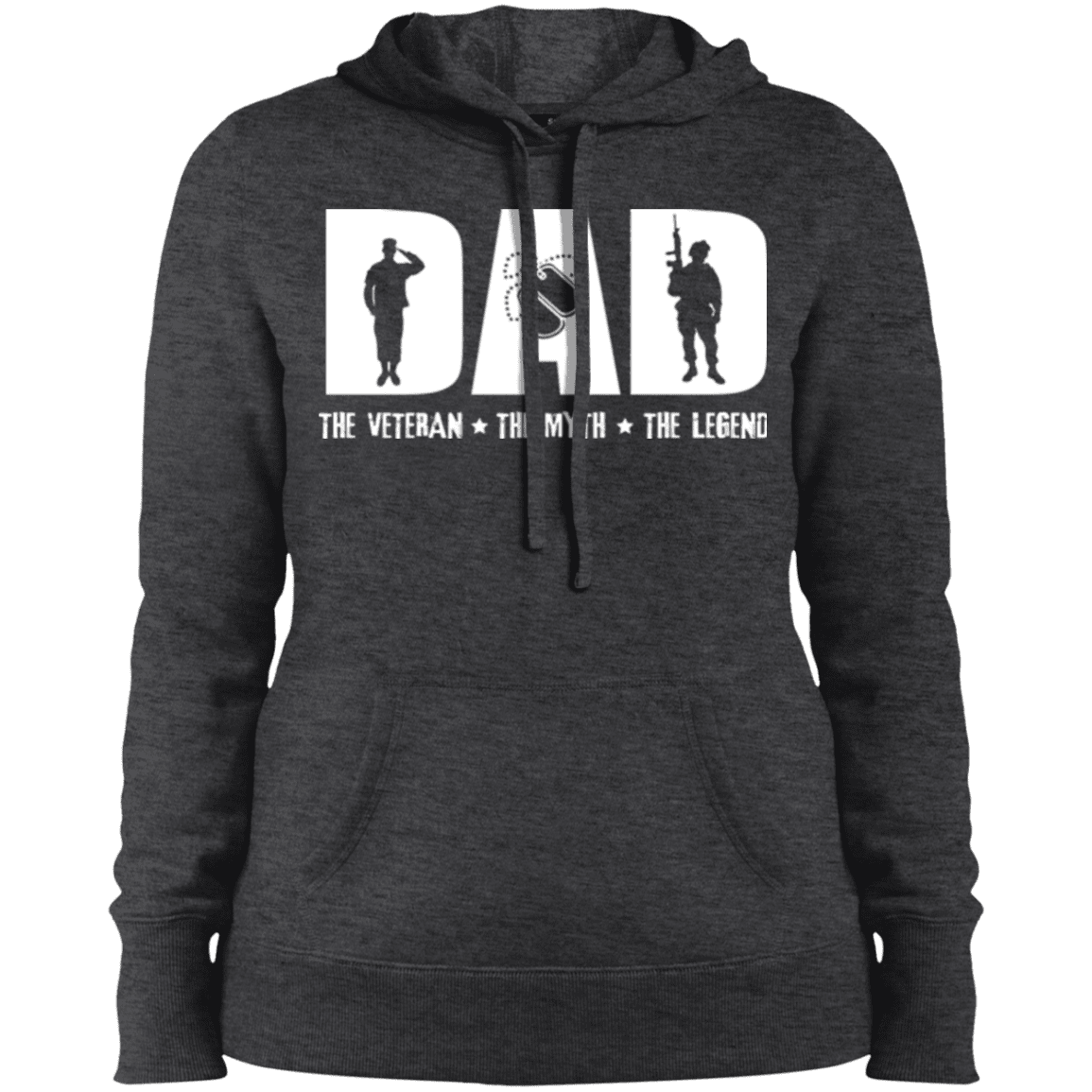 Military T-Shirt "Dad The Veteran - The Myth - The Legend - Women" Front-TShirt-General-Veterans Nation