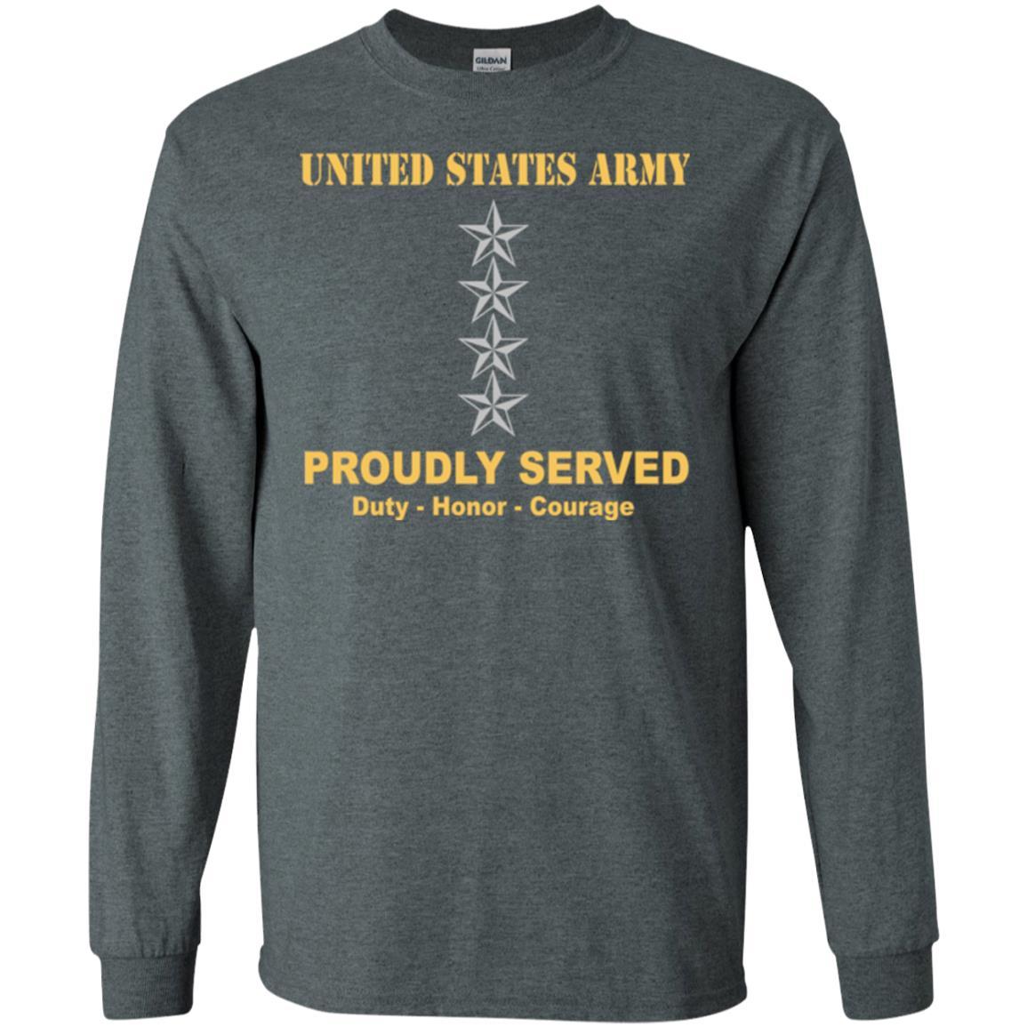 US Army O-10 General O10 GEN General Officer Ranks Men Front Shirt US Army Rank-TShirt-Army-Veterans Nation