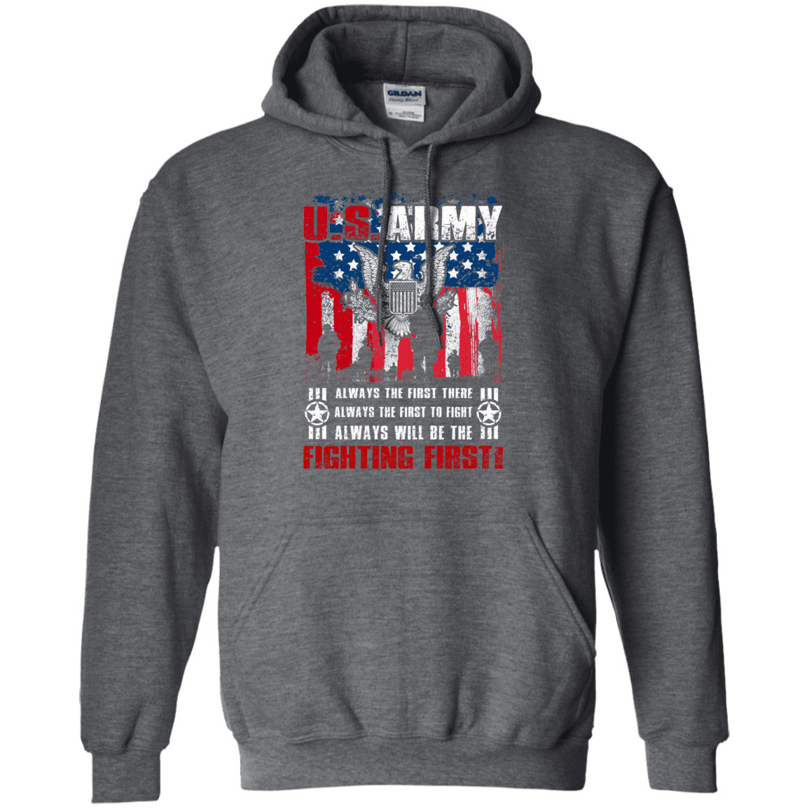 US Army Always Will Be The Fighting First Men Front T Shirts-TShirt-Army-Veterans Nation