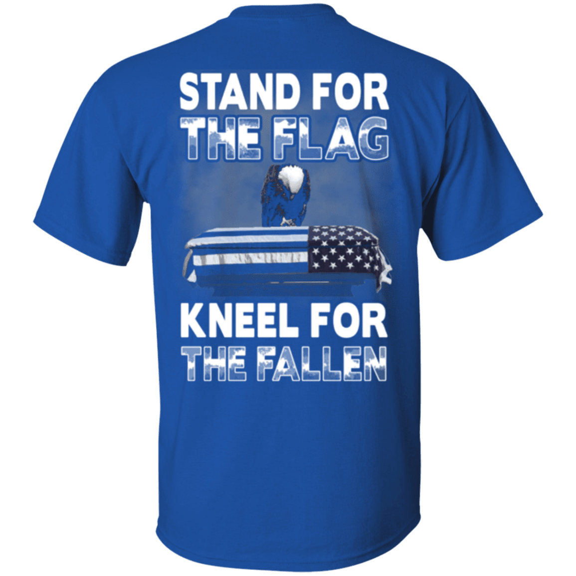 Military T-Shirt "Veteran - Stand For The Flag Kneel For The Fallen"-TShirt-General-Veterans Nation