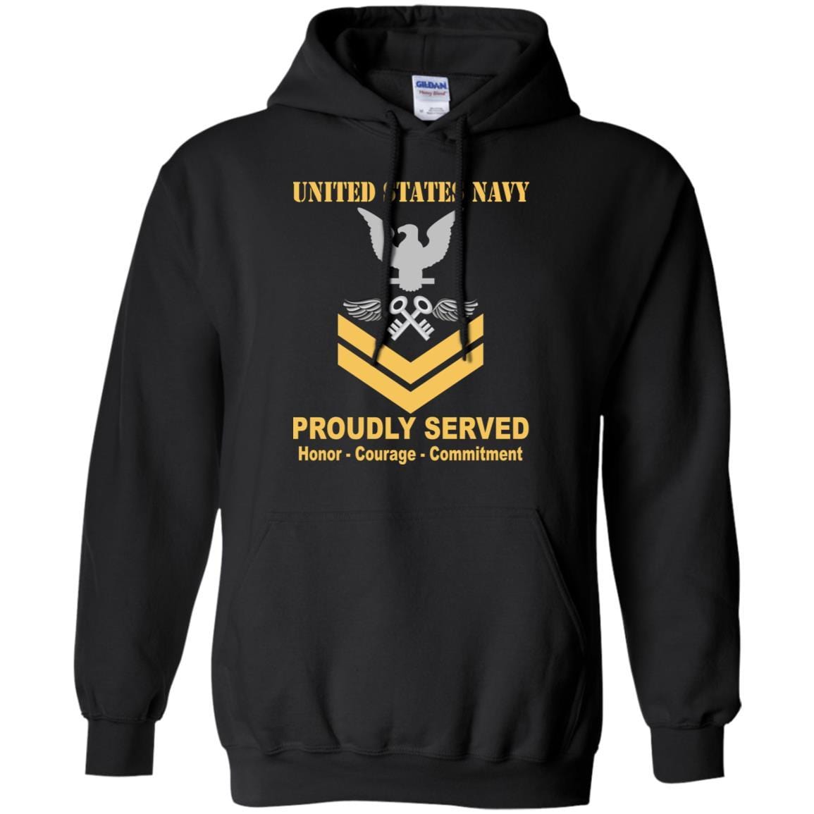 Navy Aviation Storekeeper Navy AK E-5 Rating Badges Proudly Served T-Shirt For Men On Front-TShirt-Navy-Veterans Nation