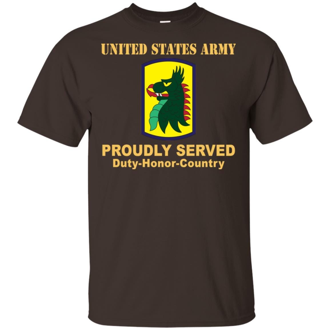 US ARMY 455TH CHEMICAL BRIGADE- Proudly Served T-Shirt On Front For Men-TShirt-Army-Veterans Nation