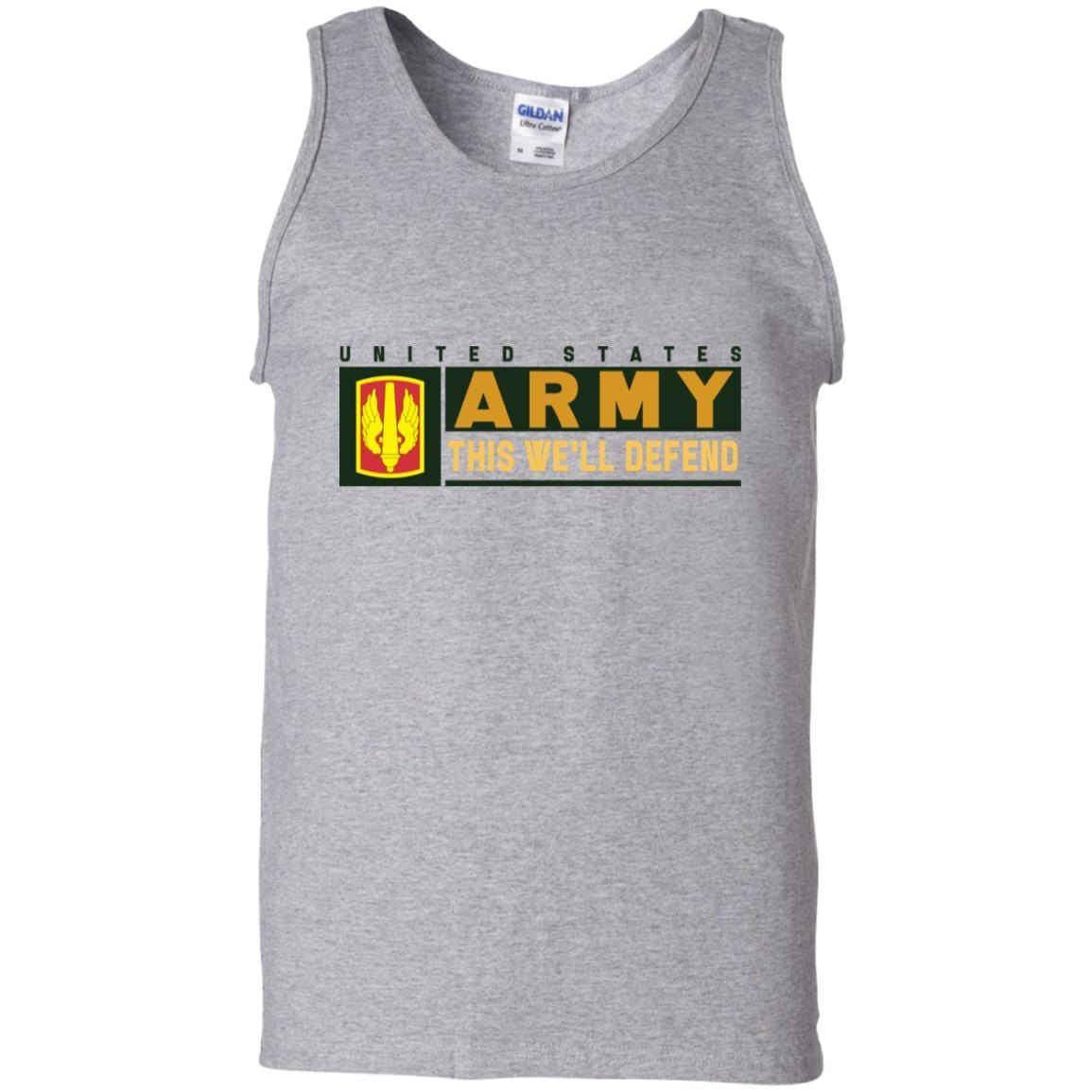 US Army 18TH FIELD ARTILLERY BRIGADE- This We'll Defend T-Shirt On Front For Men-TShirt-Army-Veterans Nation