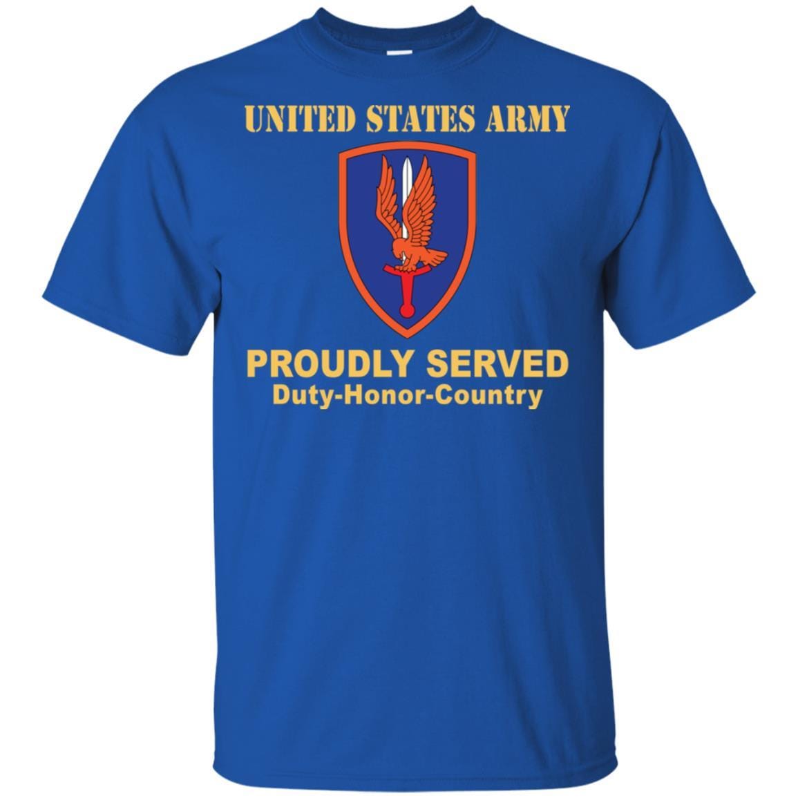 US ARMY 1ST AVIATION BRIGADE- Proudly Served T-Shirt On Front For Men-TShirt-Army-Veterans Nation