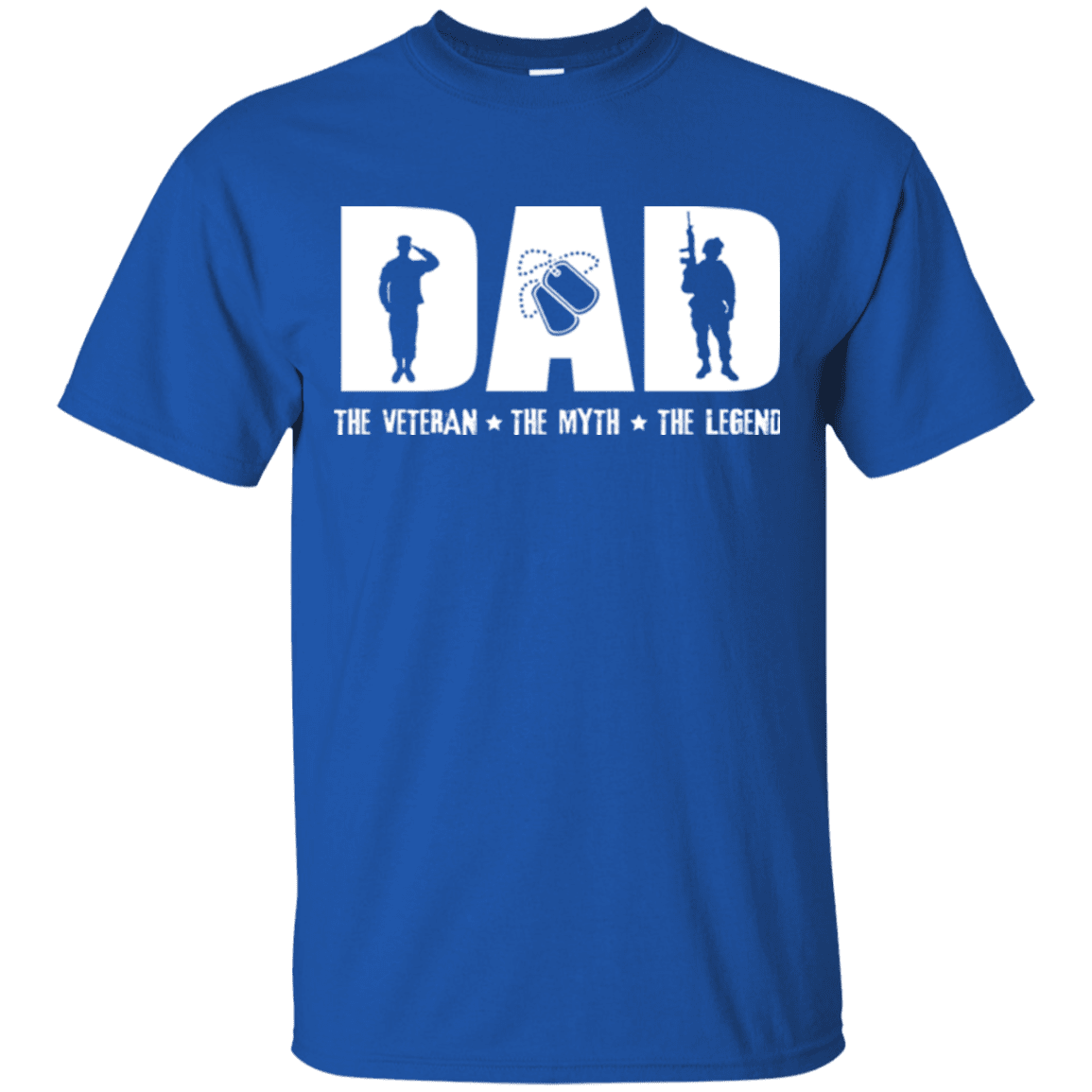 Military T-Shirt "Dad The Veteran - The Myth - The Legend - Women" Front-TShirt-General-Veterans Nation