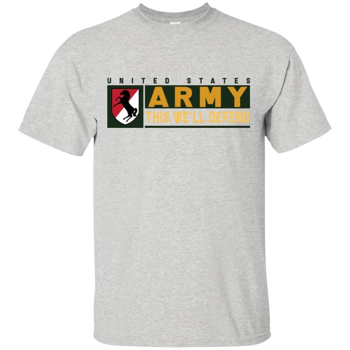 US Army 11TH ARMORED CAVALRY REGIMENT- This We'll Defend T-Shirt On Front For Men-TShirt-Army-Veterans Nation