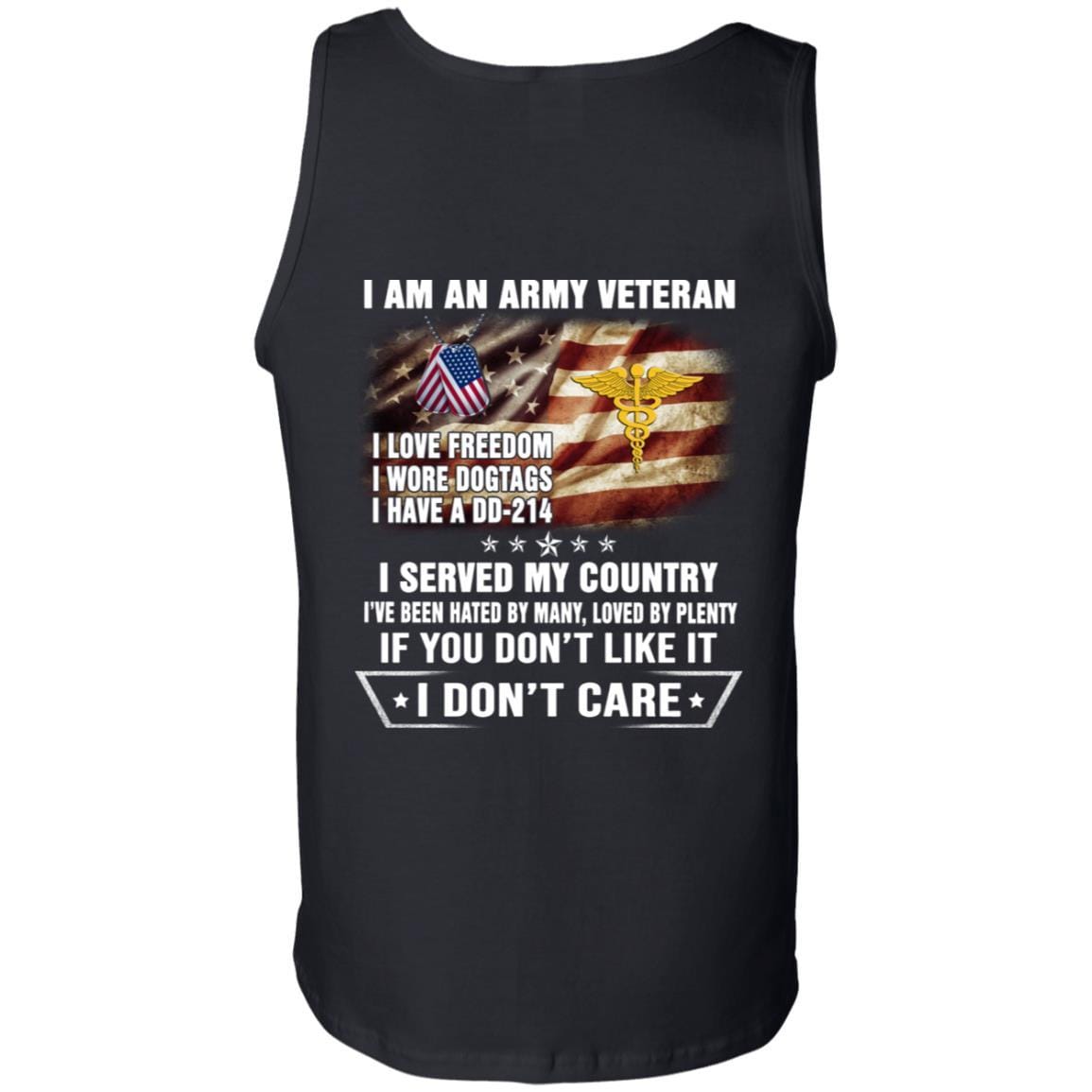 T-Shirt "I Am An Army Medical Corps Veteran" On Back-TShirt-Army-Veterans Nation