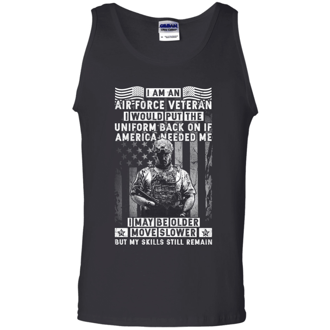 I am an Air Force Veteran Men Front T Shirt-TShirt-USAF-Veterans Nation