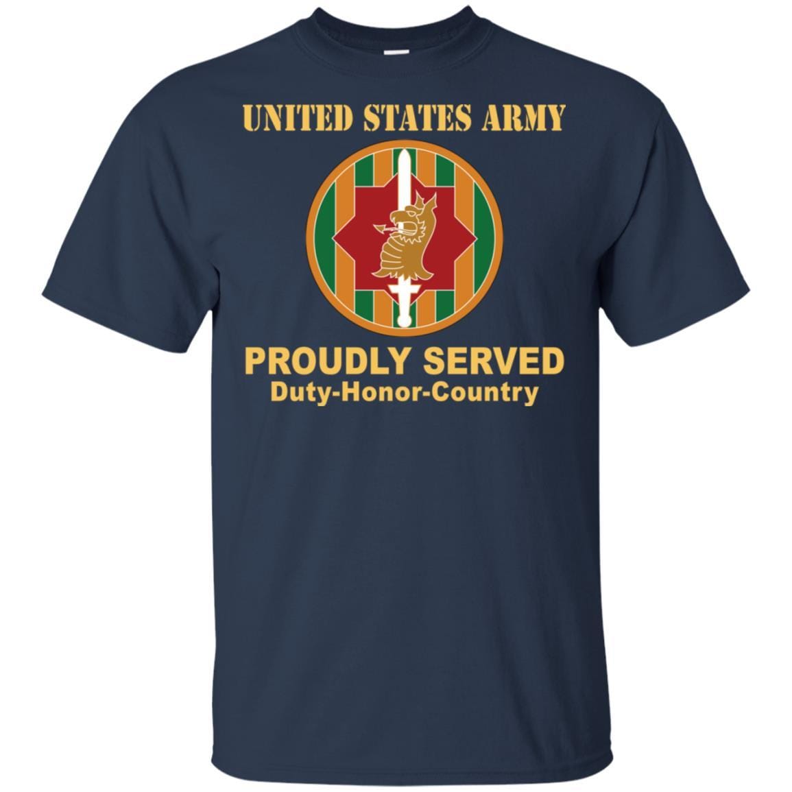 US ARMY 89TH MILITARY POLICE BRIGADE - Proudly Served T-Shirt On Front For Men-TShirt-Army-Veterans Nation