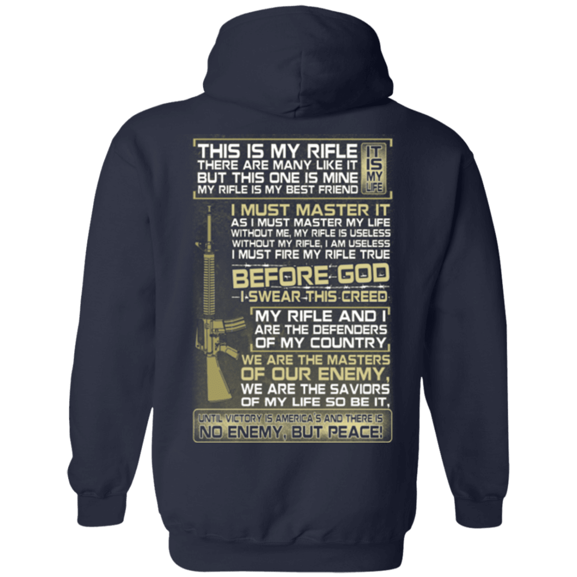 Military T-Shirt "Veteran - This is My Rifle I Must Master It"-TShirt-General-Veterans Nation