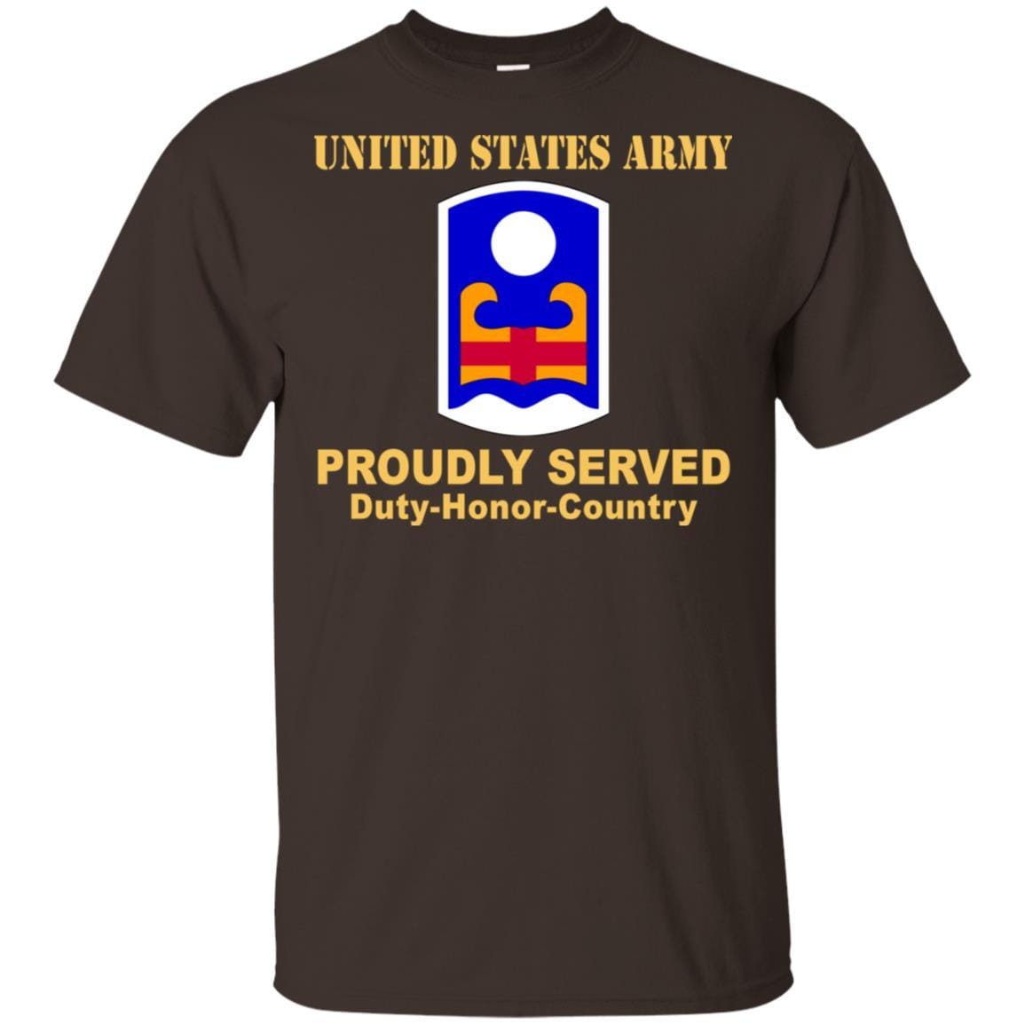 US ARMY 92 INFANTRY BRIGADE - Proudly Served T-Shirt On Front For Men-TShirt-Army-Veterans Nation