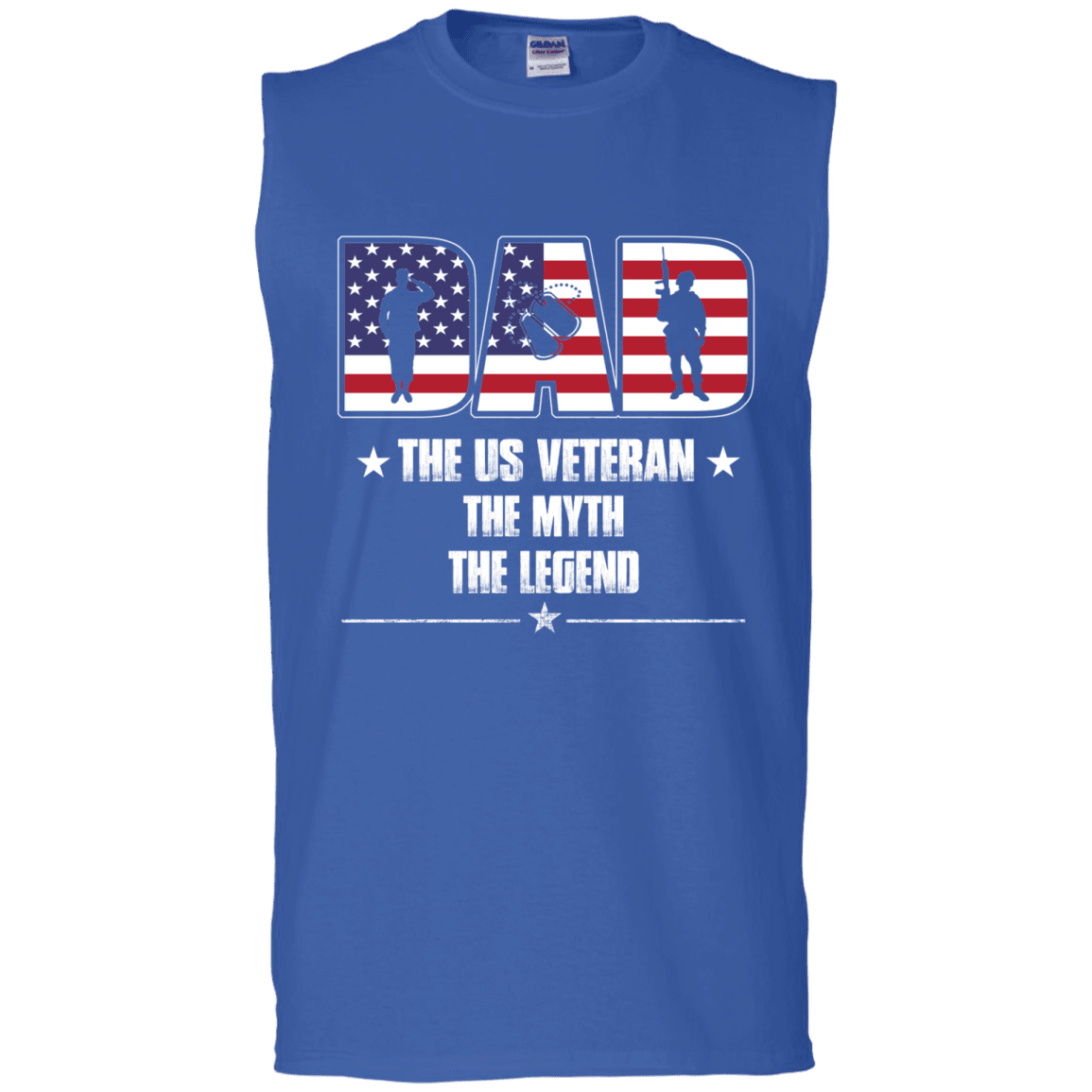 Military T-Shirt "The US Veteran Legend Dad" Front-TShirt-General-Veterans Nation