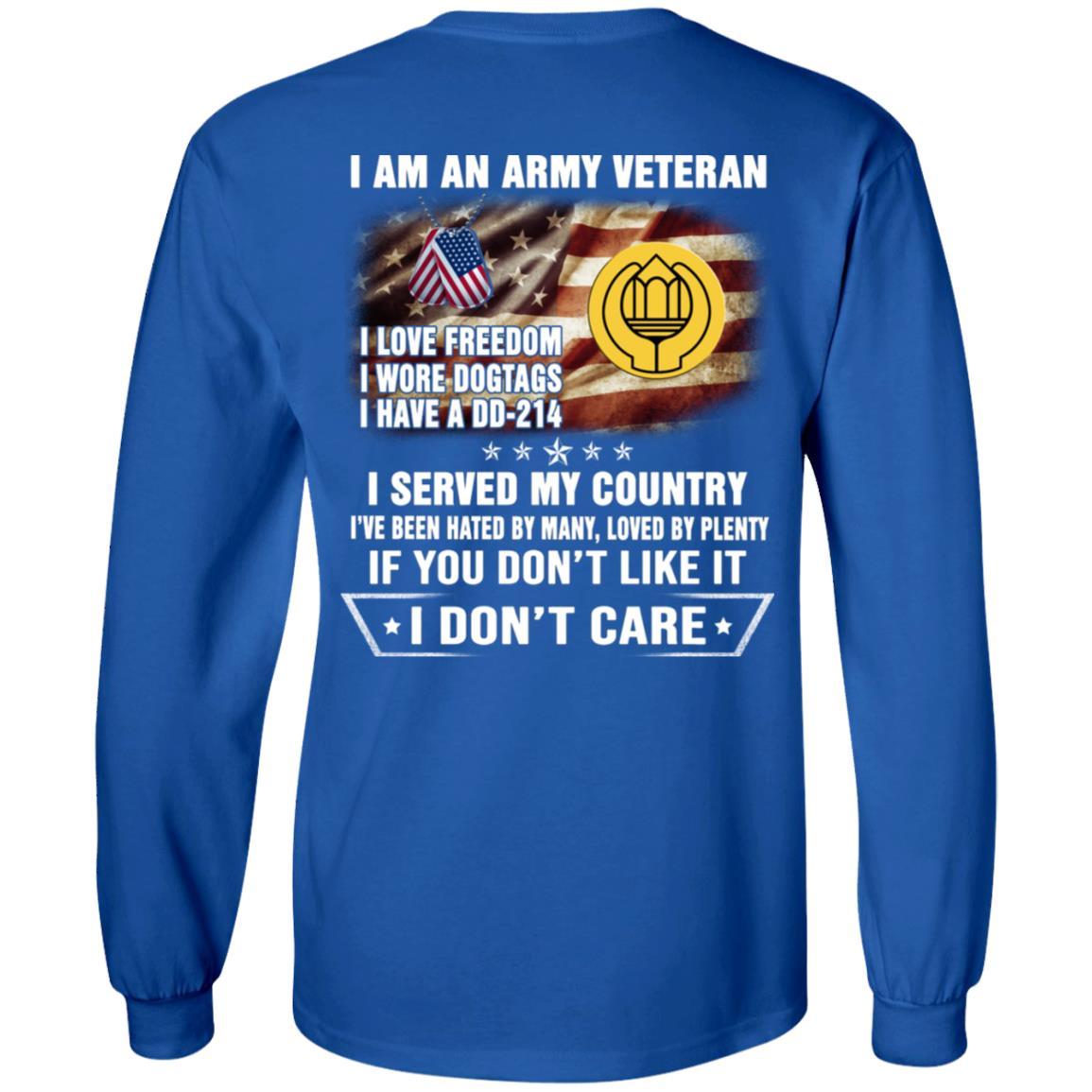 T-Shirt "I Am An Army Chaplain Assistant Veteran" On Back-TShirt-Army-Veterans Nation