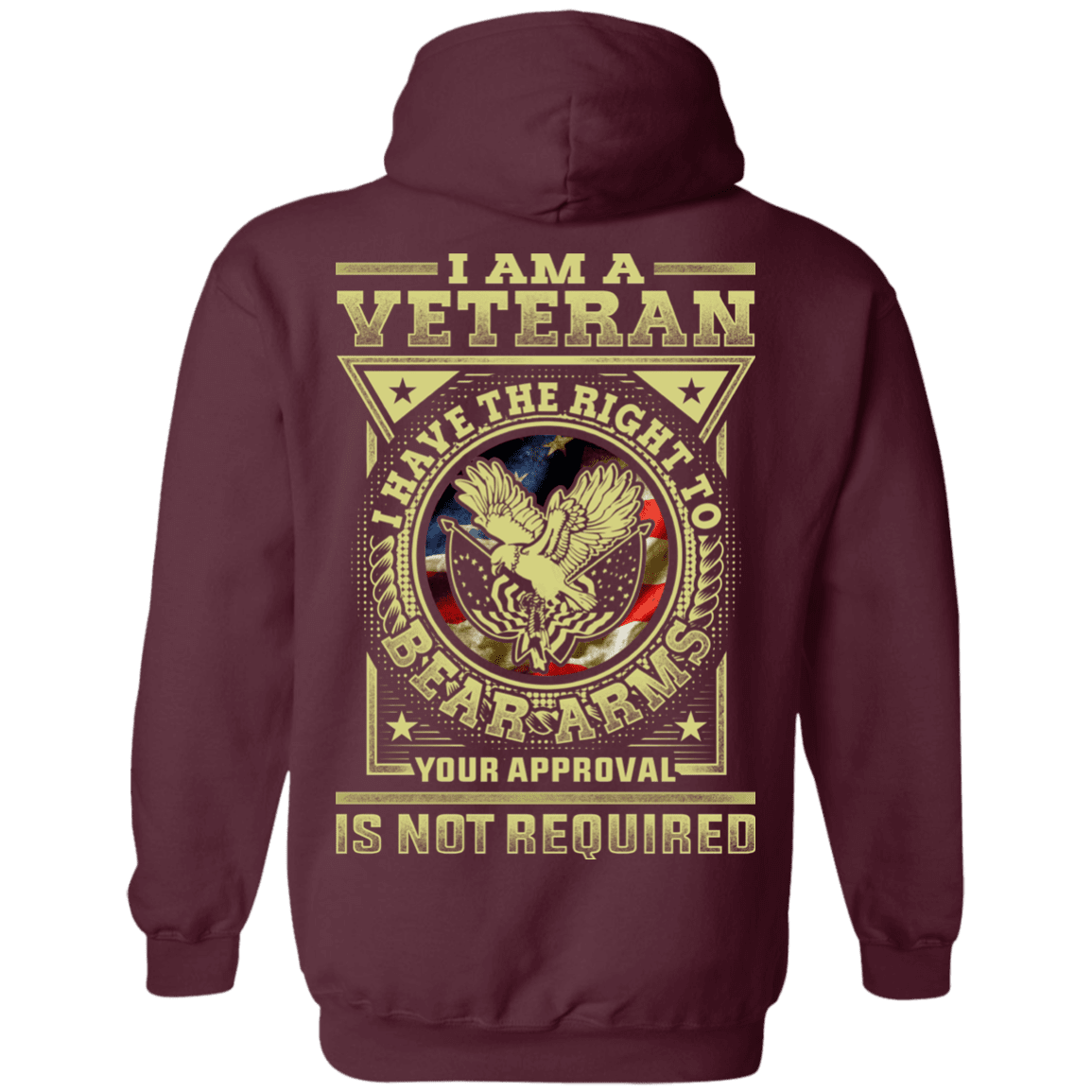 Military T-Shirt "Veteran Have the Right To Bear Arms" Men Back-TShirt-General-Veterans Nation