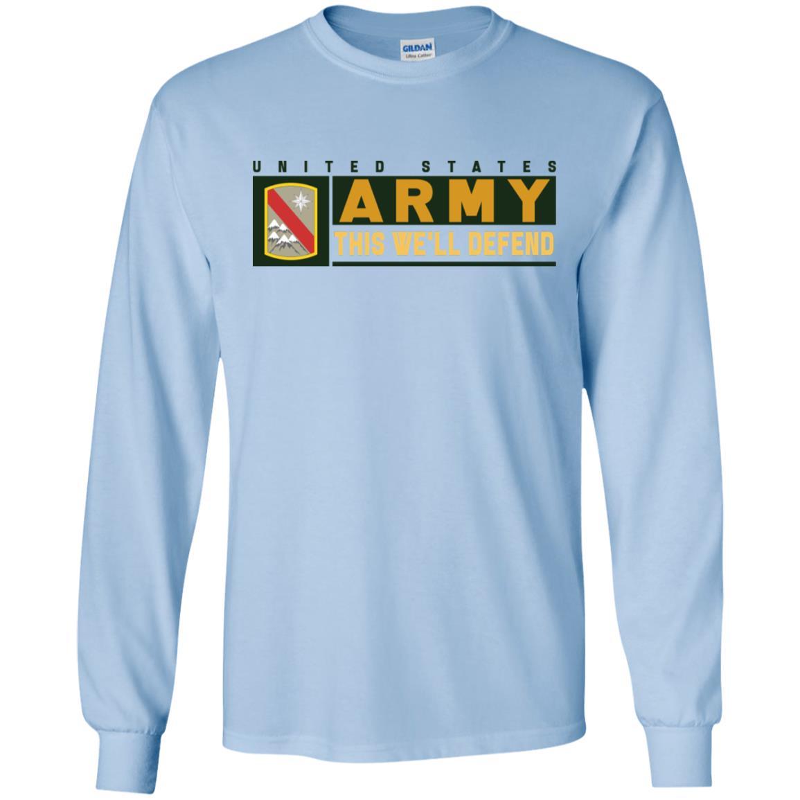 US Army 43 SUSTAINMENT BRIGADE- This We'll Defend T-Shirt On Front For Men-TShirt-Army-Veterans Nation