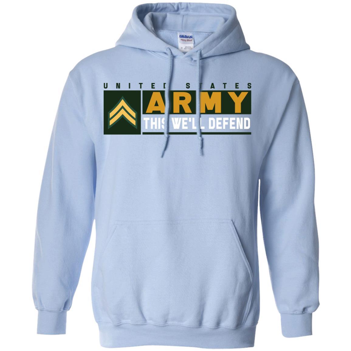 US Army E-4 Corporal This We Will Defend Long Sleeve - Pullover Hoodie-TShirt-Army-Veterans Nation