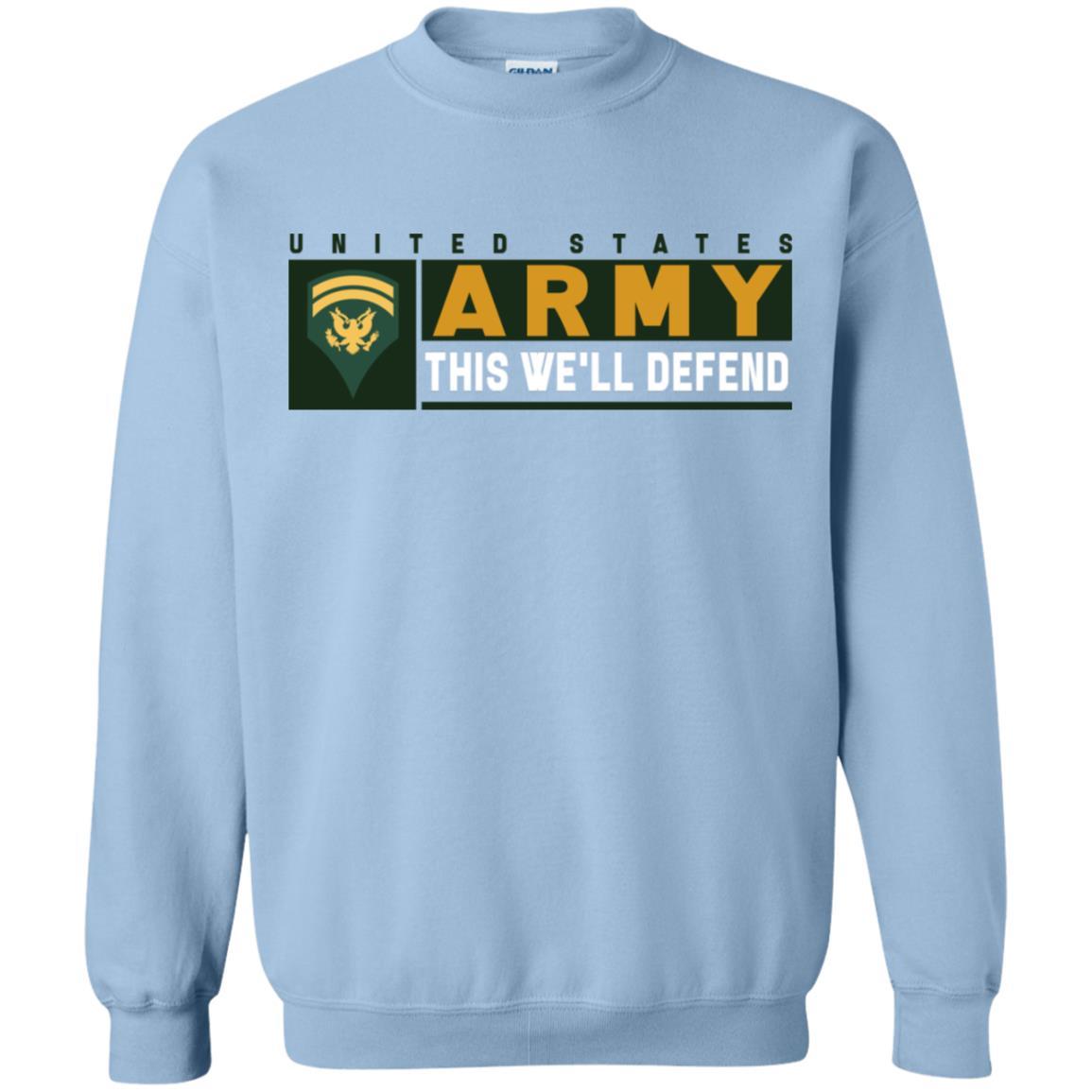 US Army E-6 SPC This We Will Defend Long Sleeve - Pullover Hoodie-TShirt-Army-Veterans Nation