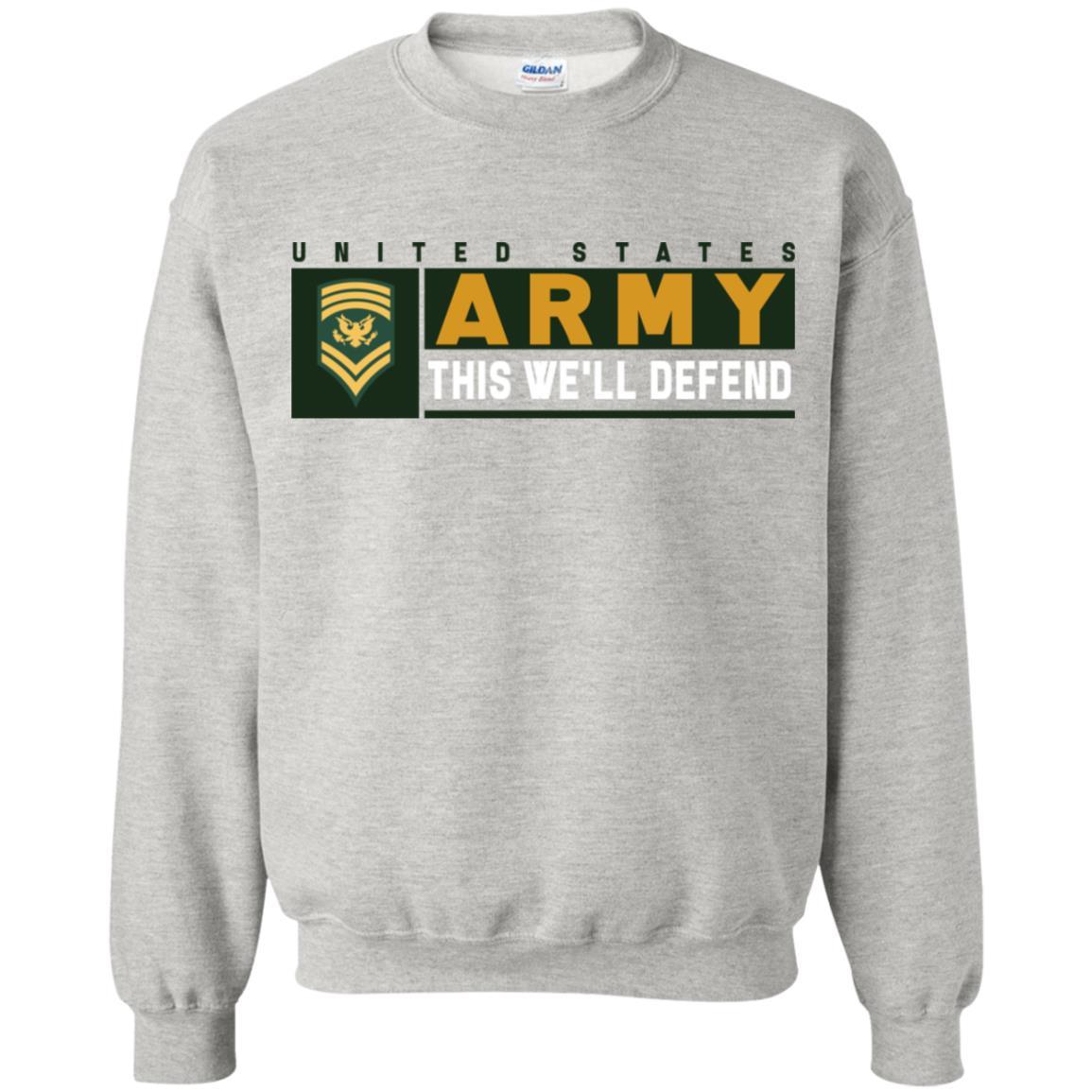 US Army E-9 SPC This We Will Defend Long Sleeve - Pullover Hoodie-TShirt-Army-Veterans Nation