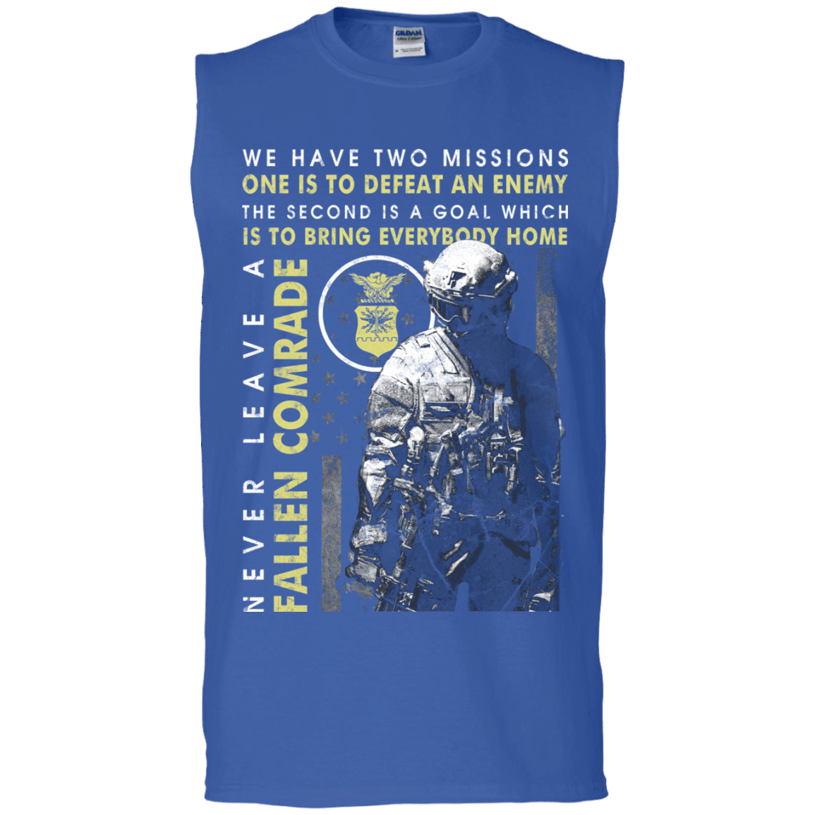 Never Leave A Fallen Comrade Air Force Men Front T Shirts-TShirt-USAF-Veterans Nation