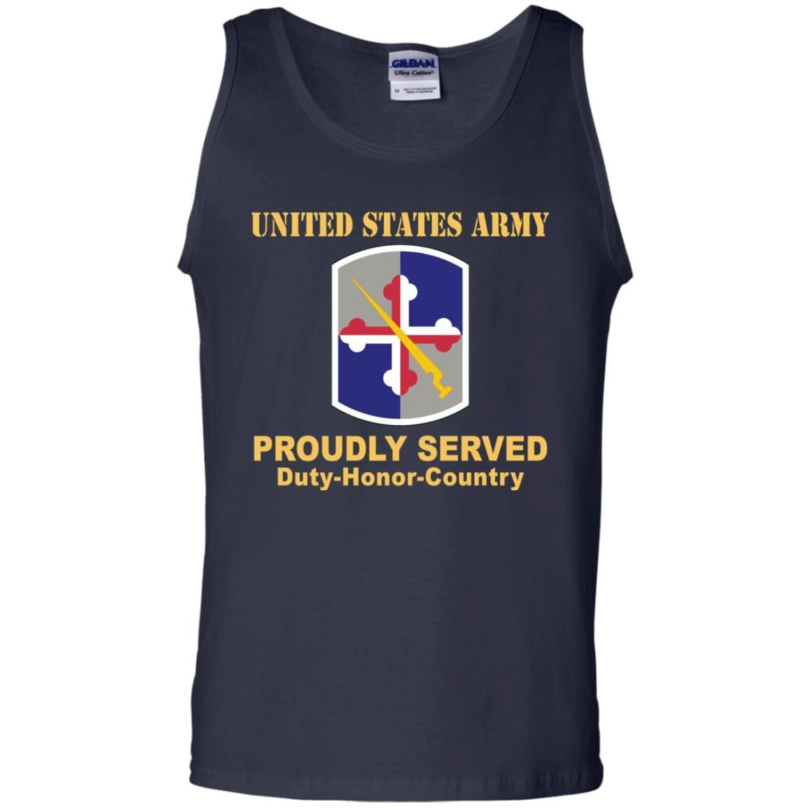 US ARMY 58TH EXPEDITIONARY MILITARY INTELLIGENCE BRIGADE - Proudly Served T-Shirt On Front For Men-TShirt-Army-Veterans Nation