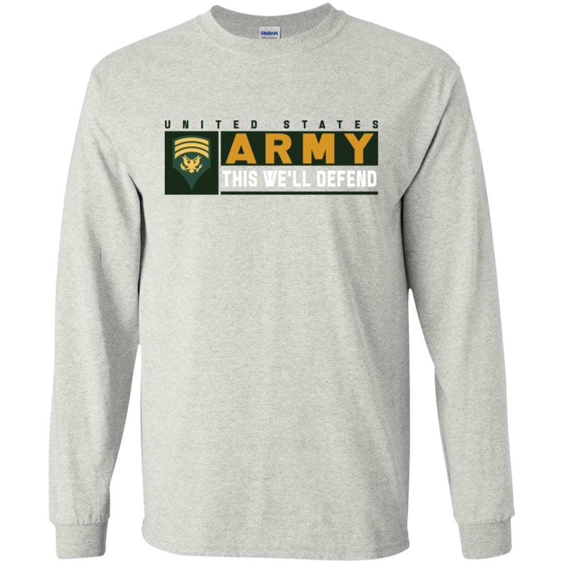 US Army E-7 SPC This We Will Defend Long Sleeve - Pullover Hoodie-TShirt-Army-Veterans Nation