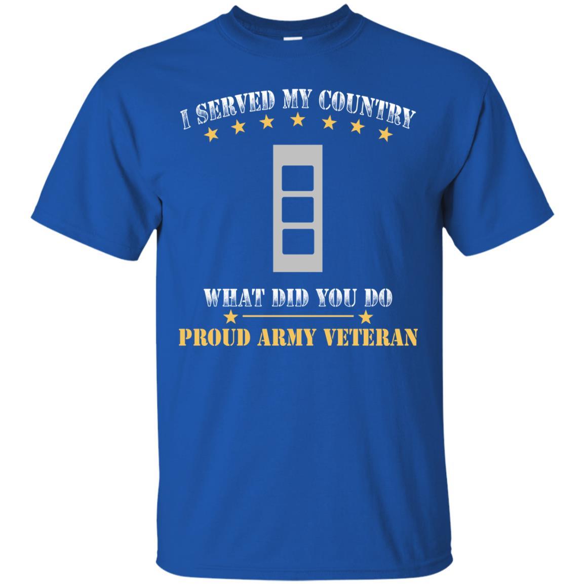 US Army W-3 Chief Warrant Officer 3 W3 CW3 Warrant Officer Ranks Men Front T Shirt - Proud US Army Veteran-TShirt-Army-Veterans Nation