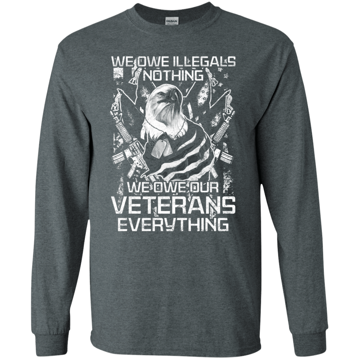 Military T-Shirt "We Owe Our Veterans Everything Men" Front-TShirt-General-Veterans Nation