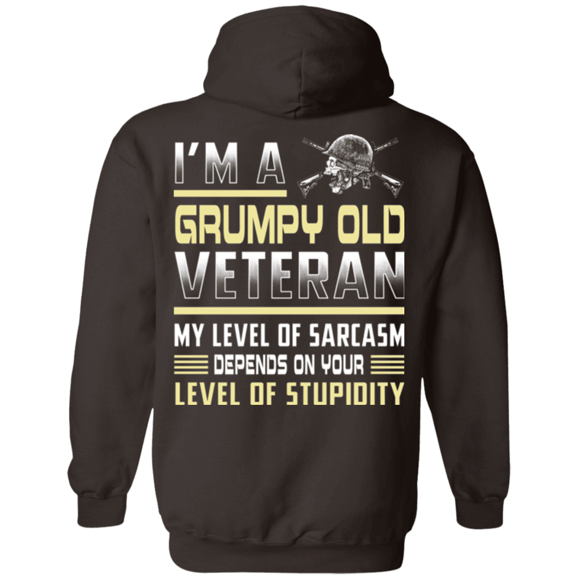 Military T-Shirt "I'm A Grumpy Old Veteran" - Men Back-TShirt-General-Veterans Nation