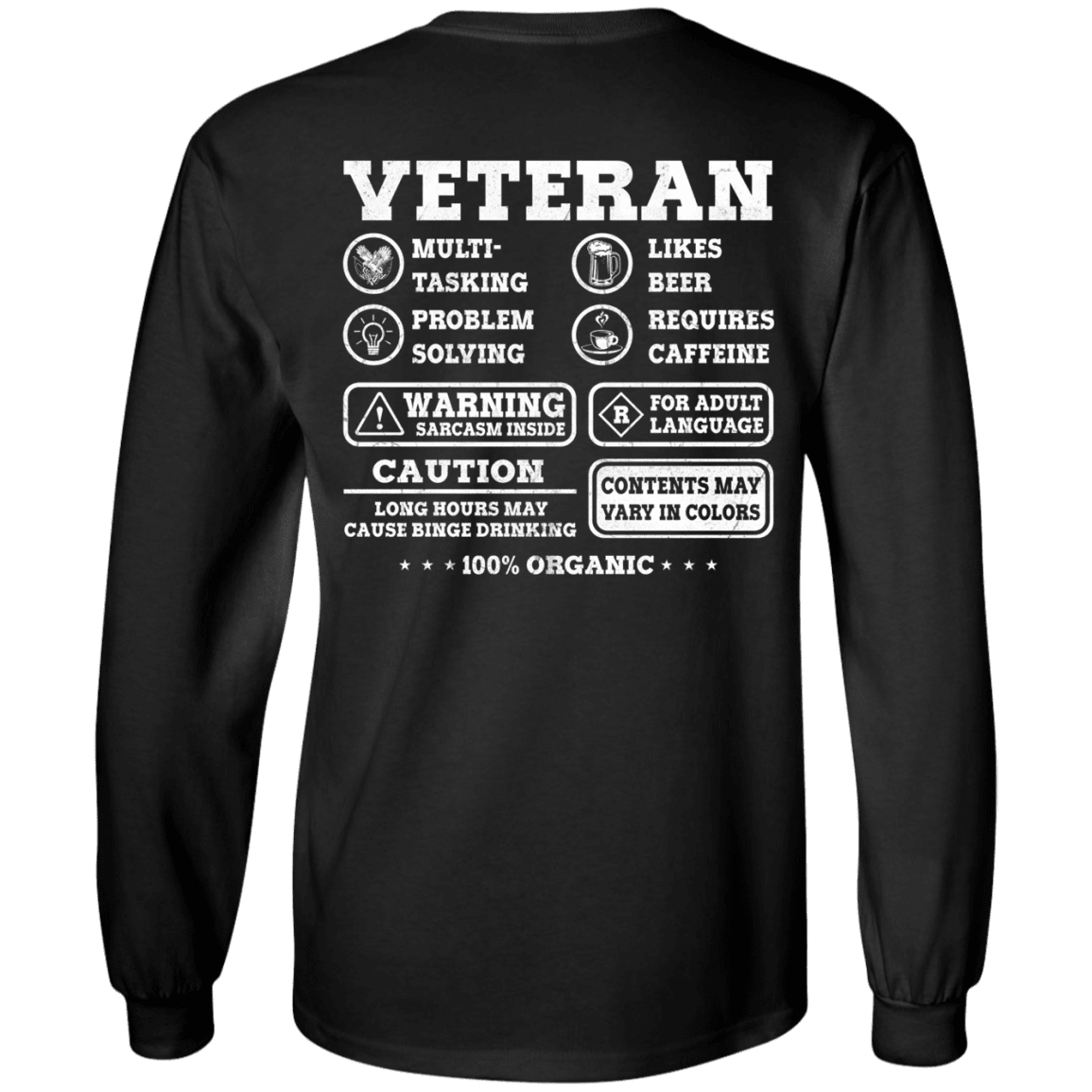 Military T-Shirt "Veteran Multitasking Sarcasm" Men Back-TShirt-General-Veterans Nation