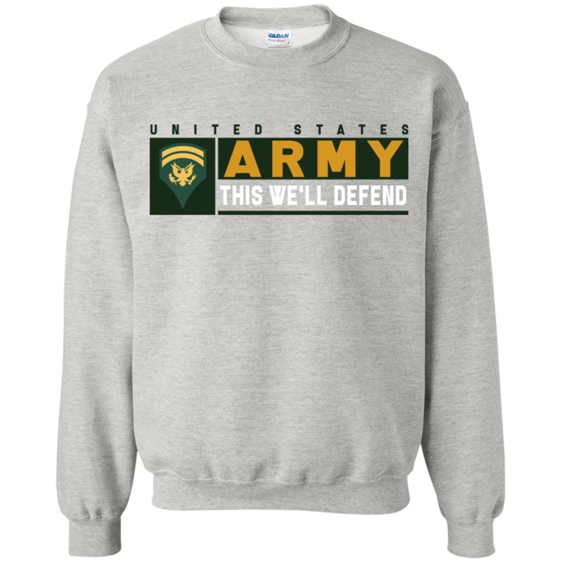 US Army E-6 SPC This We Will Defend Long Sleeve - Pullover Hoodie-TShirt-Army-Veterans Nation