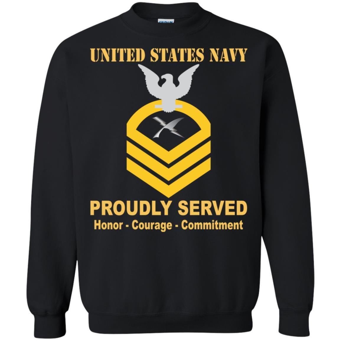 U.S Navy Cryptologic technician Navy CT E-7 Rating Badges Proudly Served T-Shirt For Men On Front-TShirt-Navy-Veterans Nation