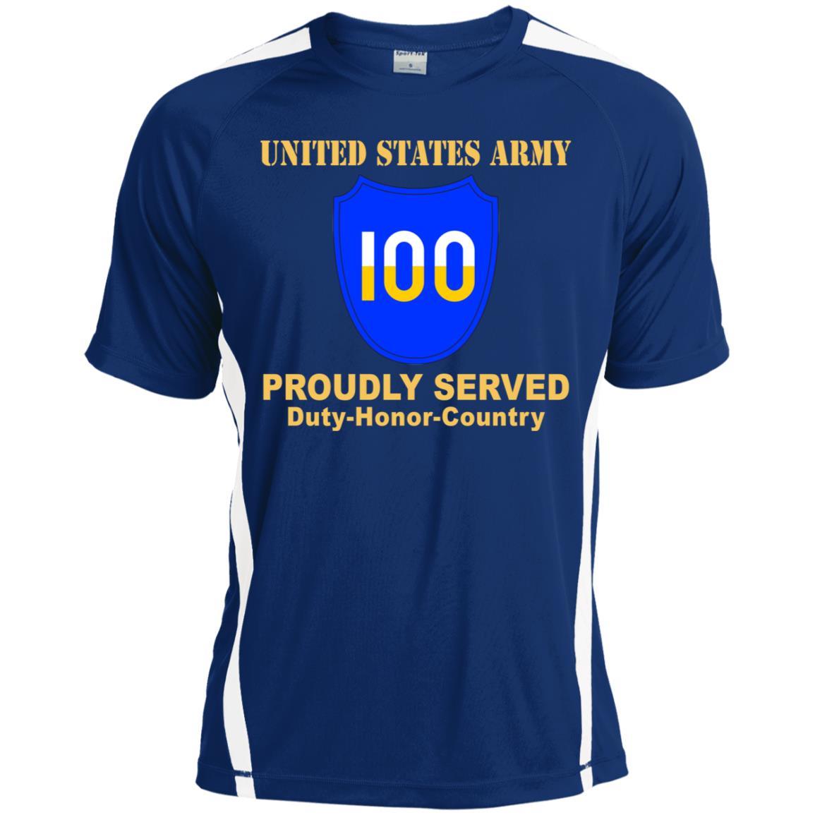 US ARMY 100TH TRAINING DIVISION - Proudly Served T-Shirt On Front For Men-TShirt-Army-Veterans Nation