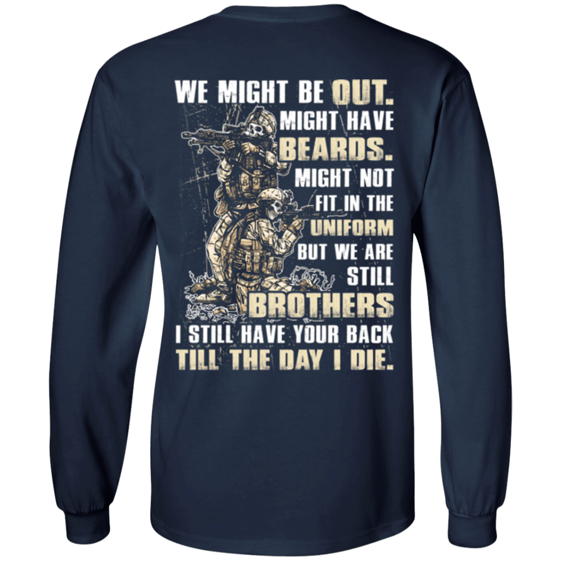 Military T-Shirt "Brothers Till The Day I Die Veteran"-TShirt-General-Veterans Nation