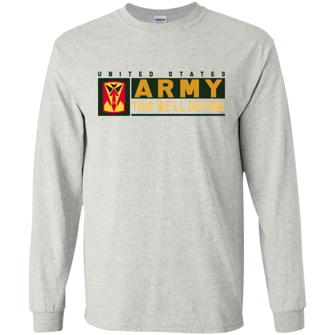 US Army 35TH AIR DEFENSE ARTILLERY BRIGADE CSIB- This We'll Defend T-Shirt On Front For Men-TShirt-Army-Veterans Nation
