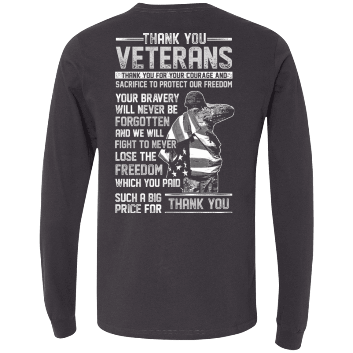 Military T-Shirt "Thank You Veterans"-TShirt-General-Veterans Nation