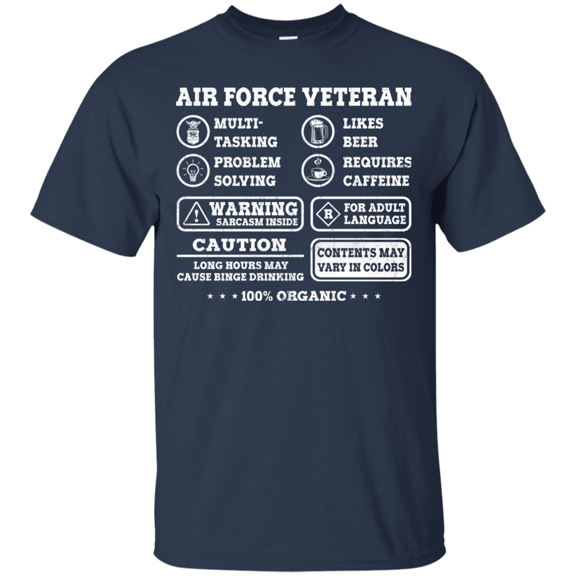Air Force Veteran Multitasking Sarcasm Men Front T Shirts-TShirt-USAF-Veterans Nation