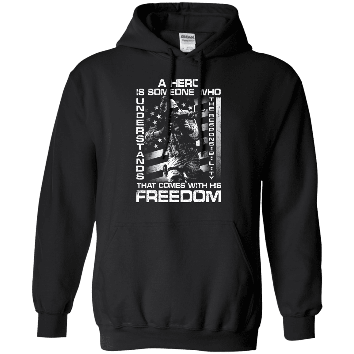 Military T-Shirt "A Hero Is Someone Who Understands The Responsibility"-TShirt-General-Veterans Nation