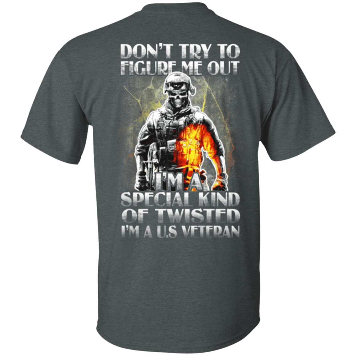 Military T-Shirt "Don't Try to Figure Me Out - I'm A US Veteran"-TShirt-General-Veterans Nation