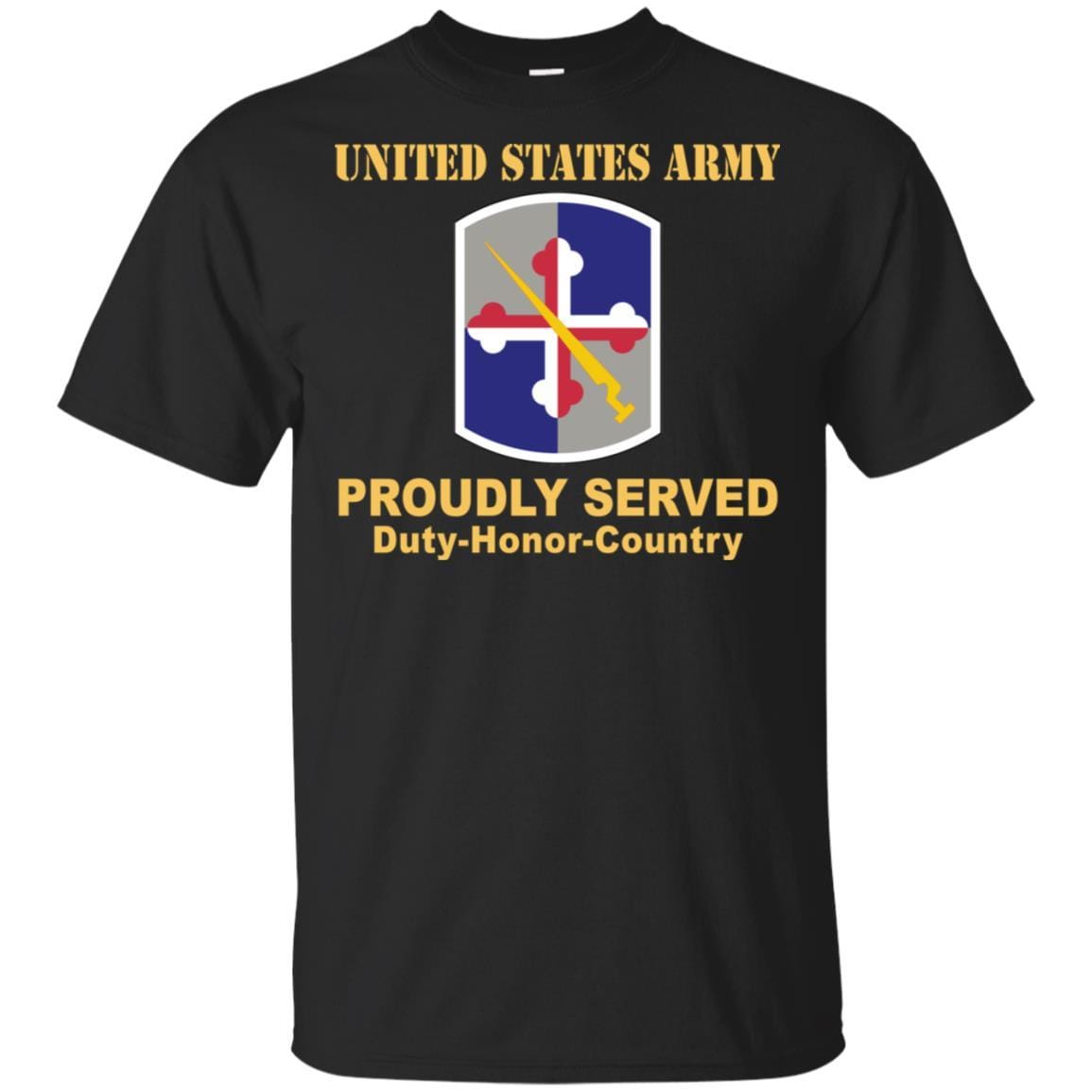 US ARMY 58TH EXPEDITIONARY MILITARY INTELLIGENCE BRIGADE - Proudly Served T-Shirt On Front For Men-TShirt-Army-Veterans Nation