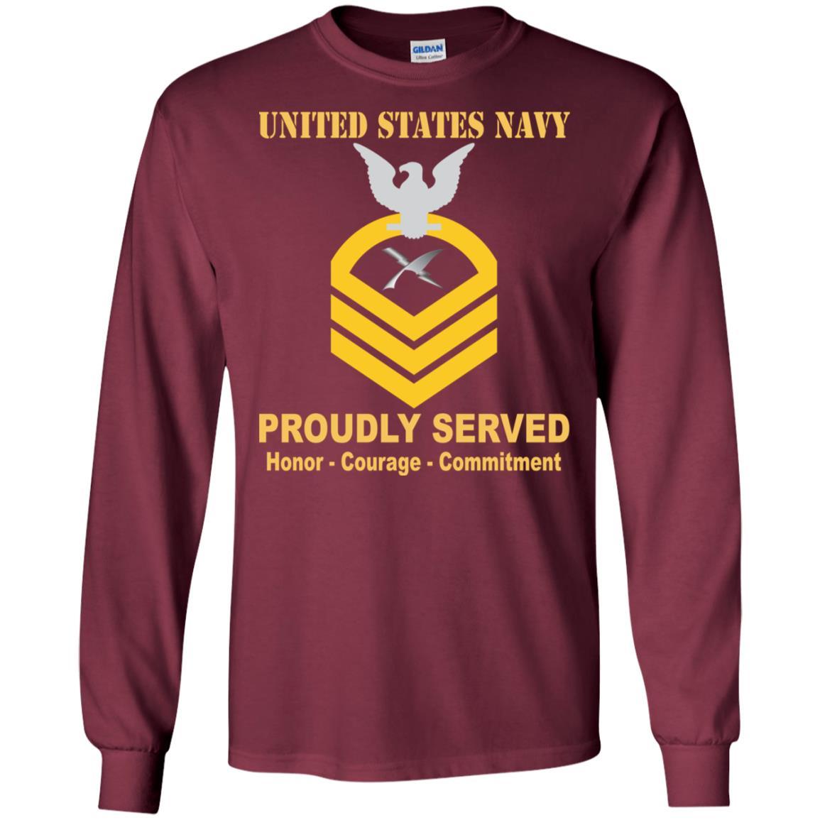 U.S Navy Cryptologic technician Navy CT E-7 Rating Badges Proudly Served T-Shirt For Men On Front-TShirt-Navy-Veterans Nation