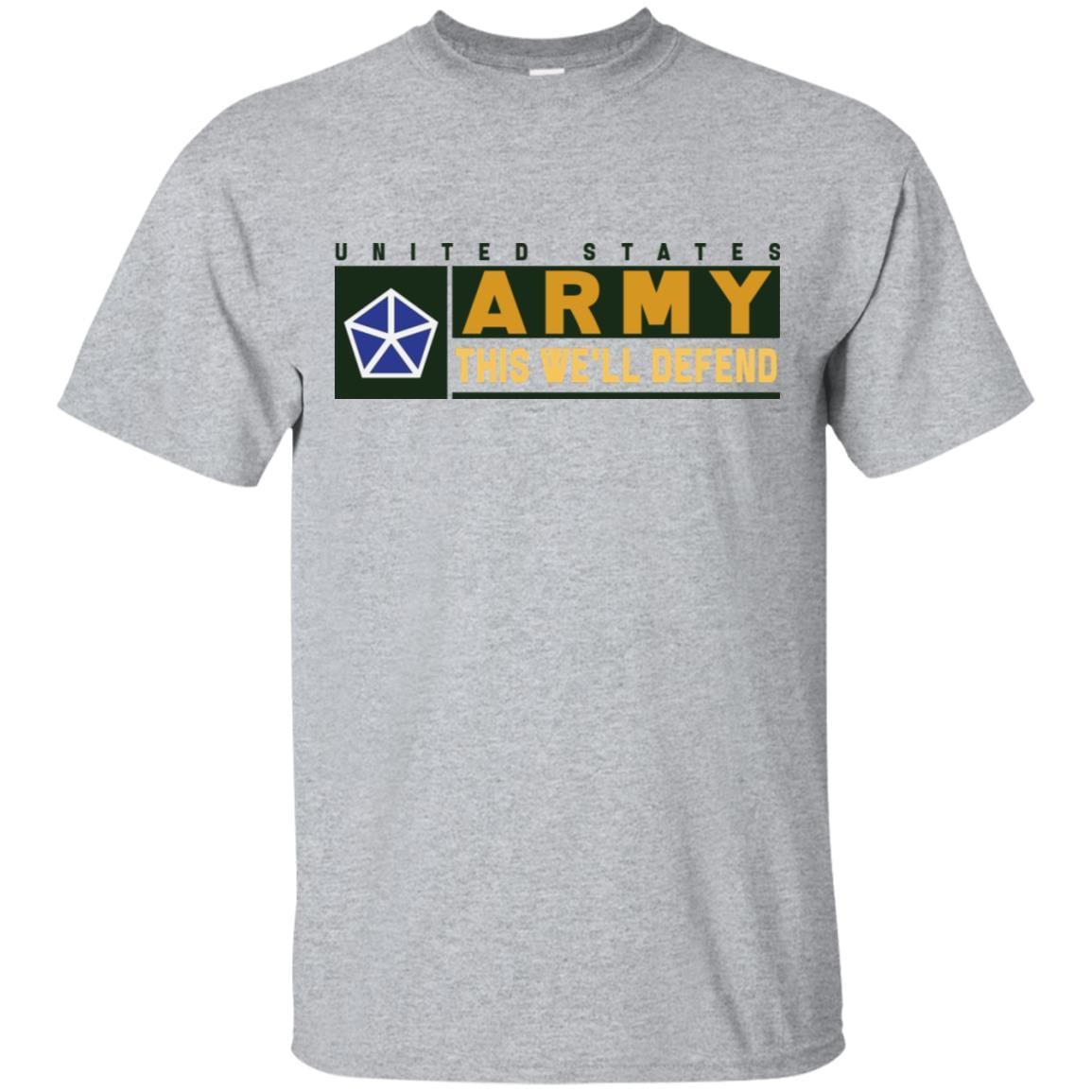US Army 5TH CORPS- This We'll Defend T-Shirt On Front For Men-TShirt-Army-Veterans Nation